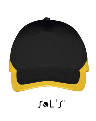 Cappellino Booster pannelli Nero / Giallo Oro