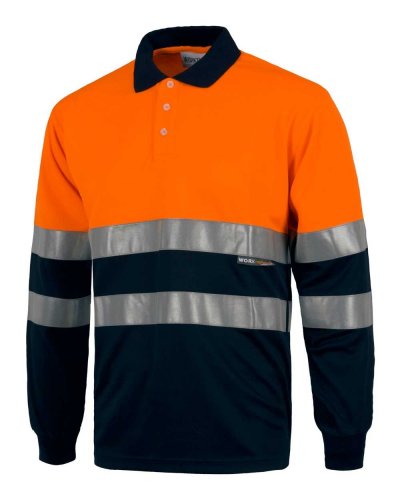 Polo combinata  manica lunga alta visibilità Classe II