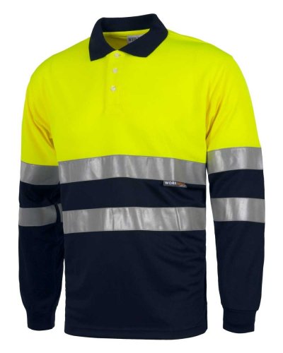 Polo combinata  manica lunga alta visibilità Classe II