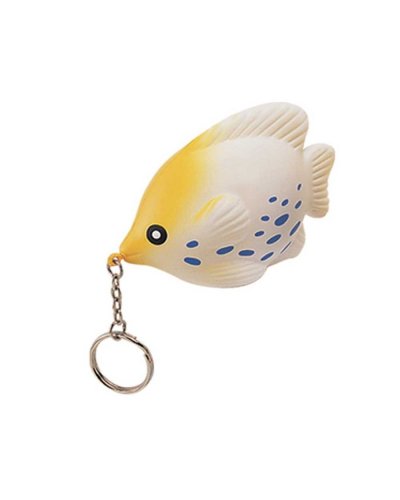 Portachiavi antistress Pesce Tropicale Blu / Giallo