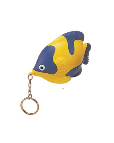 Portachiavi antistress Pesce Tropicale Giallo / Viola