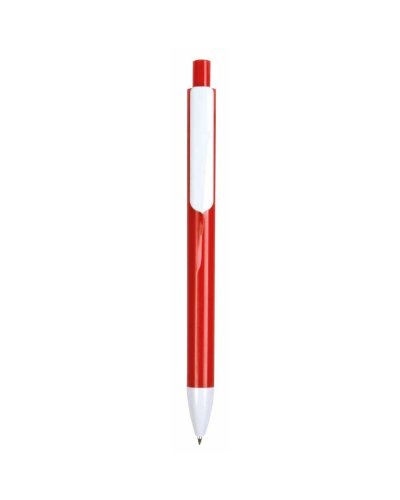 Penna a sfera con clip in contrasto Rosso