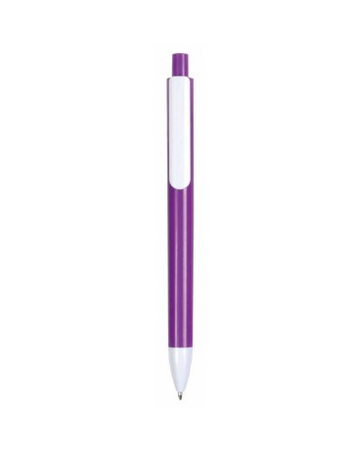 Penna a sfera con clip in contrasto Violetto