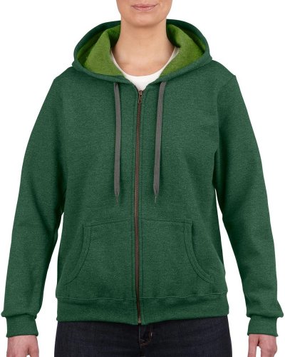 Felpa donna Vintage cappuccio e cerniera intera Meadow