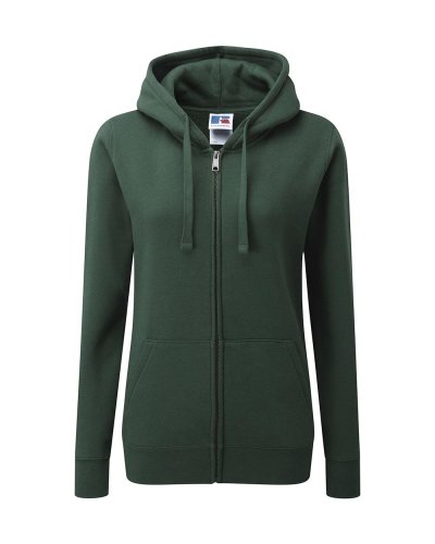 Felpa donna Authentic Full Zip e cappuccio Bottle Green