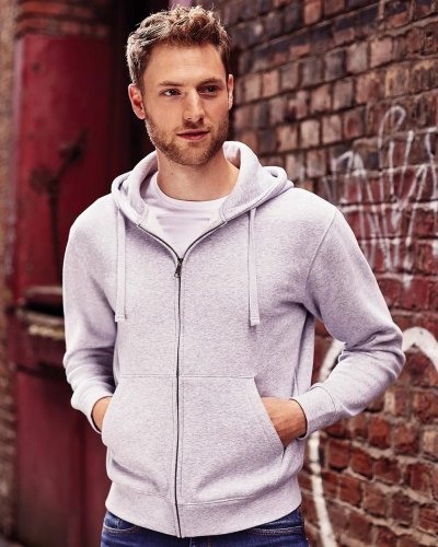 Felpa Authentic con zip e cappuccio