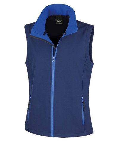 Smanicato Softshell donna stampabile Navy / Royal