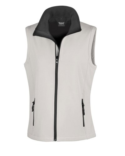 Smanicato Softshell donna stampabile White / black