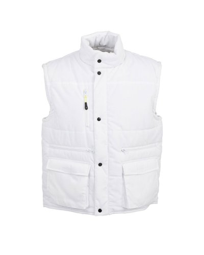 Gilet in poliestere e cotone Spain White