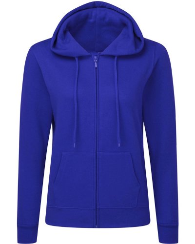 Felpa donna con cappuccio e cerniera Royal Blue