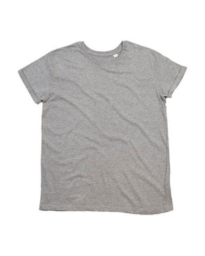 Men's Organic Roll Sleeve T Heather Grey Melange