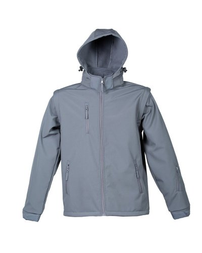 Giubotto Brunico con cappuccio e maniche staccabili Grey