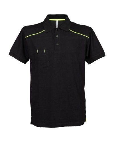 Polo manica corta elasticizzata Black