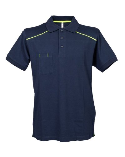 Polo manica corta elasticizzata Navy
