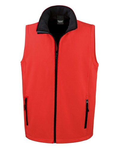 Smanicato Softshelll stampabile Rosso / Nero