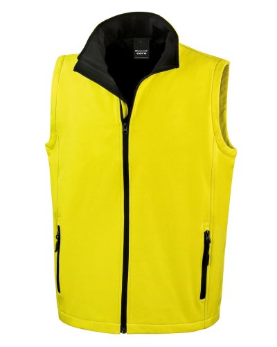 Smanicato Softshelll stampabile Giallo / Nero