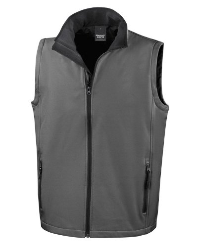 Smanicato Softshelll stampabile Charcoal / Nero