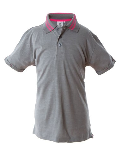 Polo bambino manica corta effetto fiammato Tenerife Boy Cool Grey