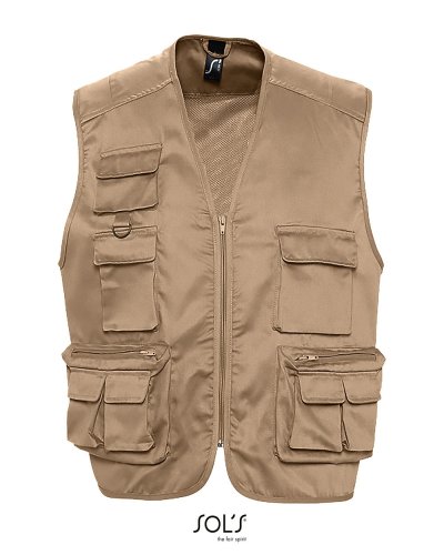 Gilet unisex multitasche 9 tasche e portacellulare Corda