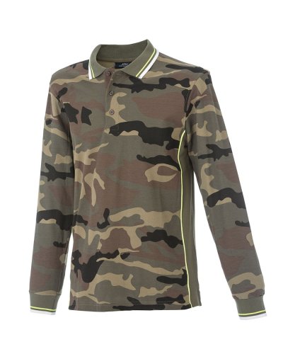 Polo manica lunga Malta Camouflage/army green