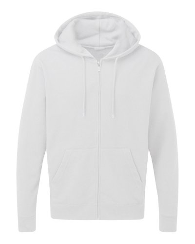 Felpa uomo con cappuccio e cerniera White
