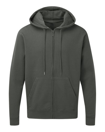 Felpa uomo con cappuccio e cerniera Charcoal