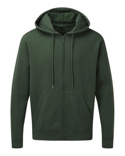 Felpa uomo con cappuccio e cerniera Bottle Green