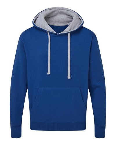 Felpa Uomo con cappuccio in contrasto Royal/Light Oxford
