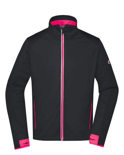 Men's Sports Softshell Jacket Black / Light Red