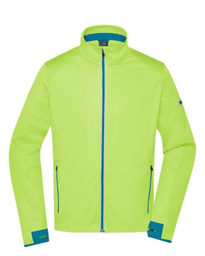 Men's Sports Softshell Jacket Bright Yellow / Bright Blue