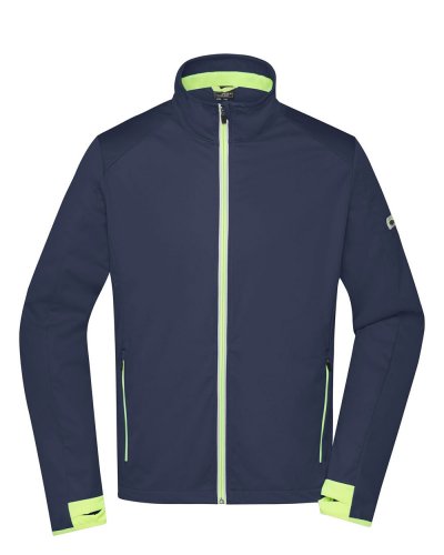 Men's Sports Softshell Jacket Navy / Bright Yellow
