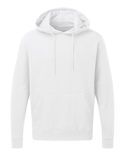Felpa uomo con cappuccio interno spazzolato White