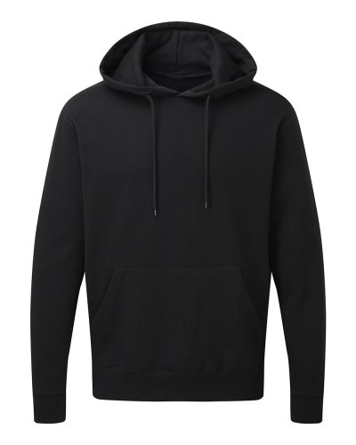 Felpa uomo con cappuccio interno spazzolato Black