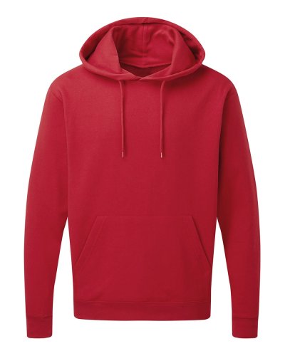 Felpa uomo con cappuccio interno spazzolato Red