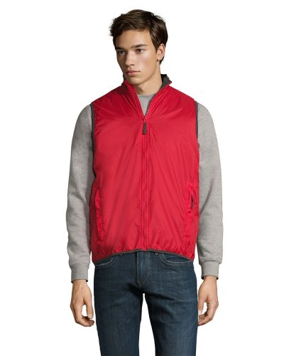 Gilet unisex con interno in pile Rosso