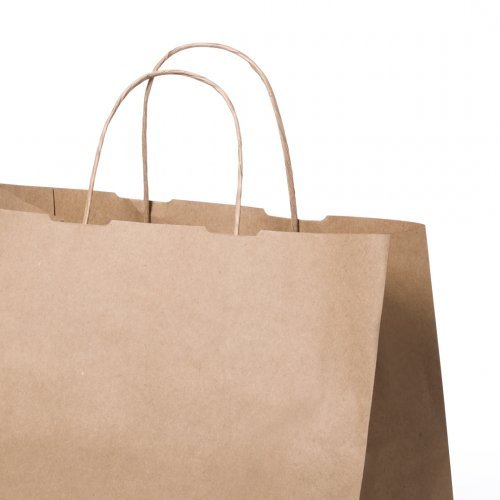 Shopper in Carta Naturale 80g/m² Colore Avana 30x29x18cm Bag