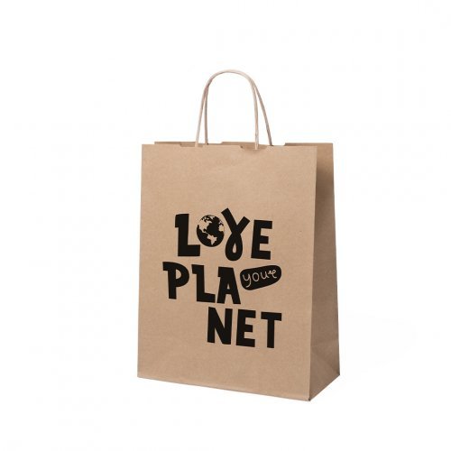 Loiles Shopper Carta Naturale 25x31x11cm Manici Rinforzati 7kg