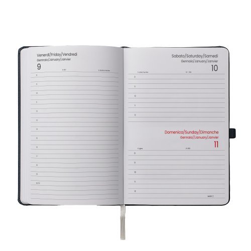 Agenda Giornaliera 2027 con cuciture