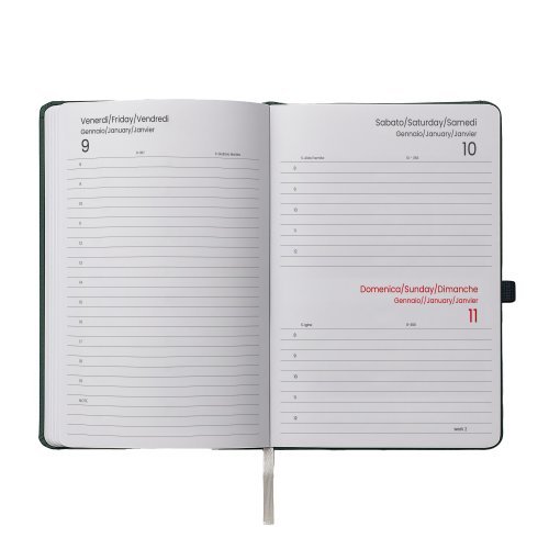 Agenda Giornaliera 2027 con cuciture