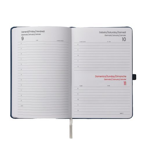 Agenda Giornaliera 2027 con cuciture