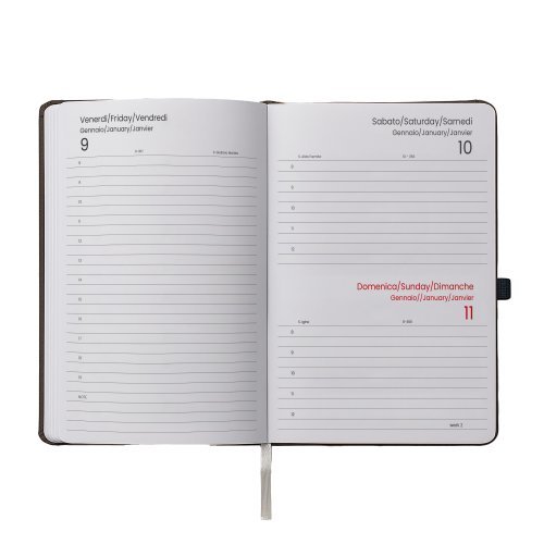 Agenda Giornaliera 2027 con cuciture