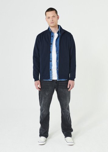Cardigan uomo felpa zip, anti-pilling, regular fit