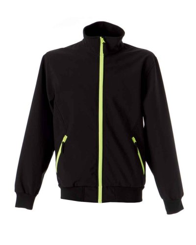 Giubotto Lugano con fondo maglia elasticizzato Black / Yellow