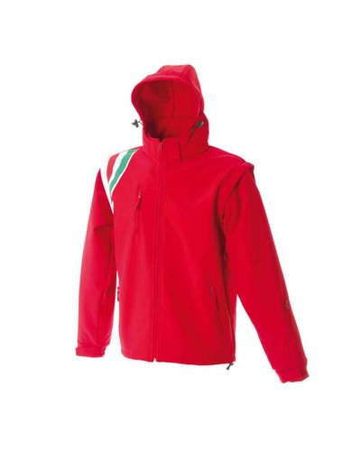 Giubotto Courmayeur con tricolore sulla spalla Red
