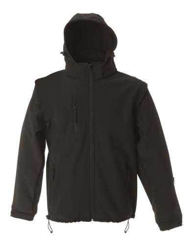 Giubotto Brunico con cappuccio e maniche staccabili Black