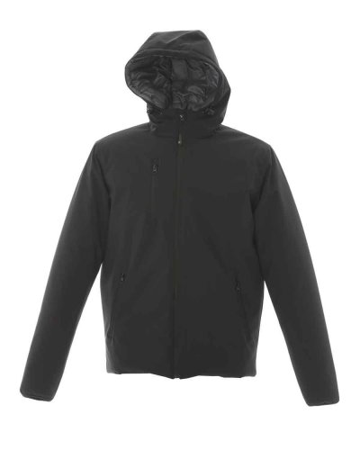 Giubbino in poliestere con trattamento water resistent Black