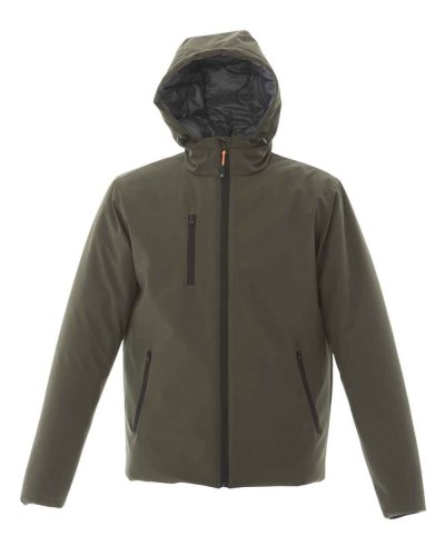 Giubbino in poliestere con trattamento water resistent Army Green