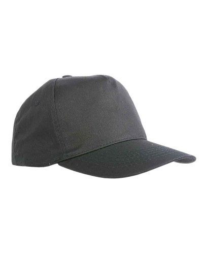 Cappellino Extra lusso a 5 pannelli in cotone Nero