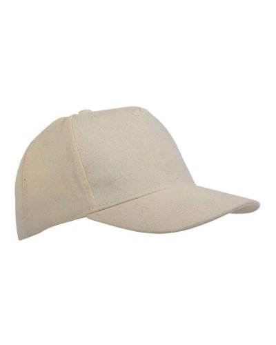 Cappellino Extra lusso a 5 pannelli in cotone Naturale