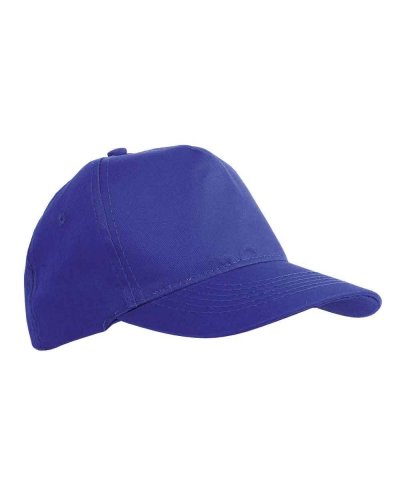 Cappellino Extra lusso a 5 pannelli in cotone Blu Royal